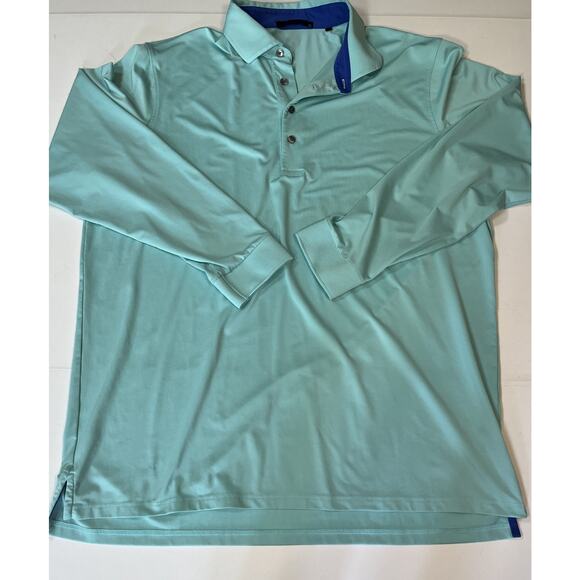 Greyson Men’s Long Sleeve Mint Green Golf Pullover Polo XL - Picture 5 of 7